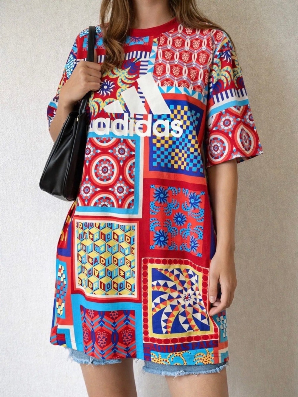 FARM Rio All Over Print Slim T-shirt Dress Adidas Collab Women's Size M - Picture 11 of 13